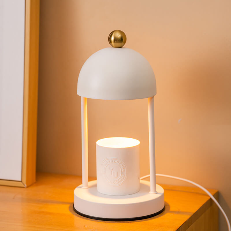 Moderne einfache Tischlampe aus schmelzendem Wachs mit 2-Licht-Eisenkuppel 