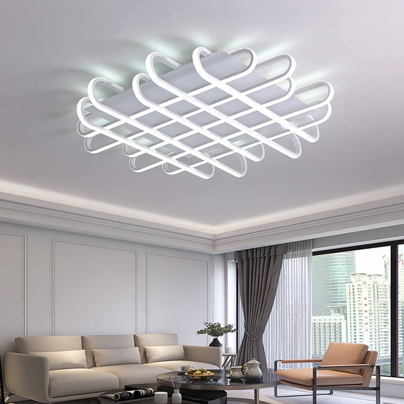 Modern Creative Waffle Iron Silicone Acrylic Silicone LED Flush Mount Ceiling Light