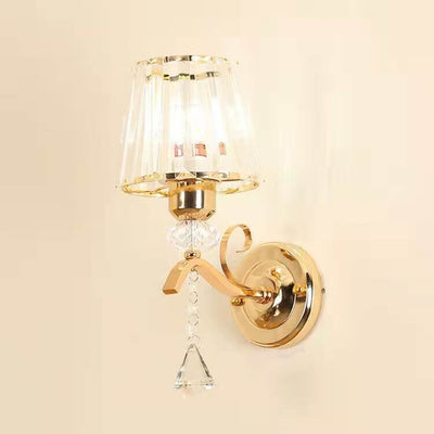 Nordic Luxury Glass Cone 1-Light Wall Sconce Lamp