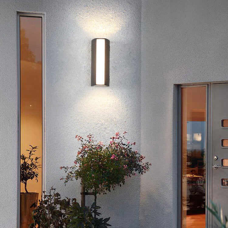 Waterproof Glass Stereo Strip LED Outdoor Wall Sconce Lamp