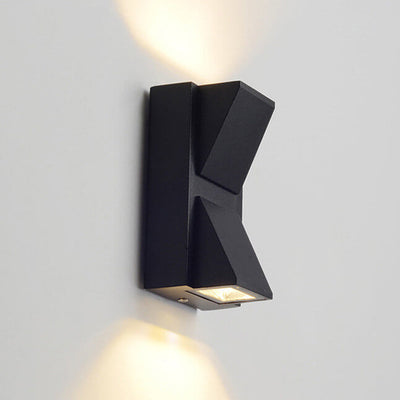 Modern Simple Geometric Square LED Outdoor Waterproof Wall Sconce Lamp