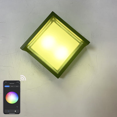 Moderne Smart Square APP, die wasserdichte LED-Wandleuchte dimmt 