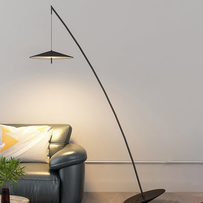 Nordic Black Tilt Angelrute Design LED Stehleuchte