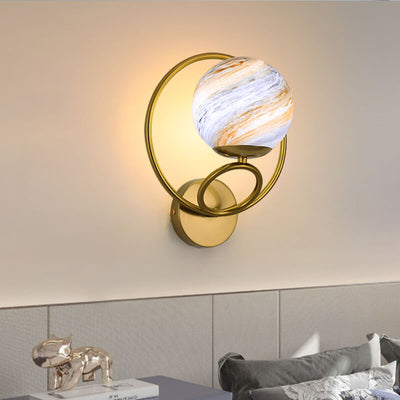 Nordic Creative Circle Planet Glaseisen 1-flammige Wandleuchte