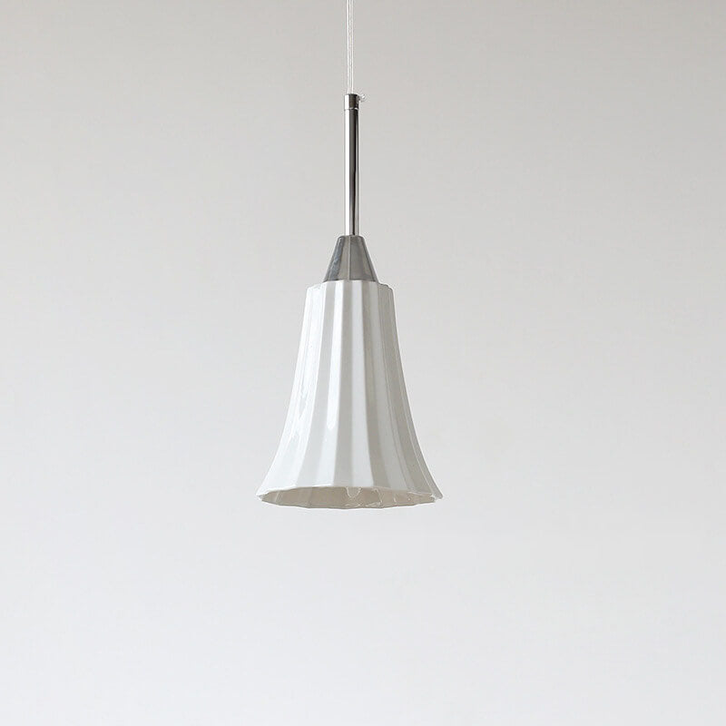 Luminaire suspendu moderne et minimaliste à 1 lumière en forme de cloche à texture en céramique 