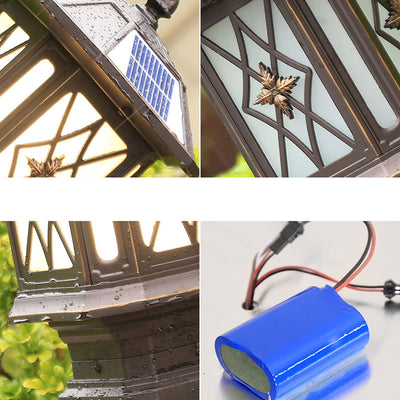 Solar Creative Square Post Head Light LED Gartenlandschaftslicht im Freien 