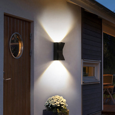 Modern Simple Geometric Square LED Outdoor Waterproof Wall Sconce Lamp