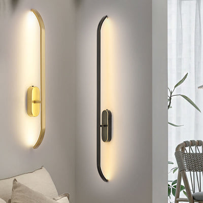 Modern Minimalist Copper LED Wall Sconce Lamp