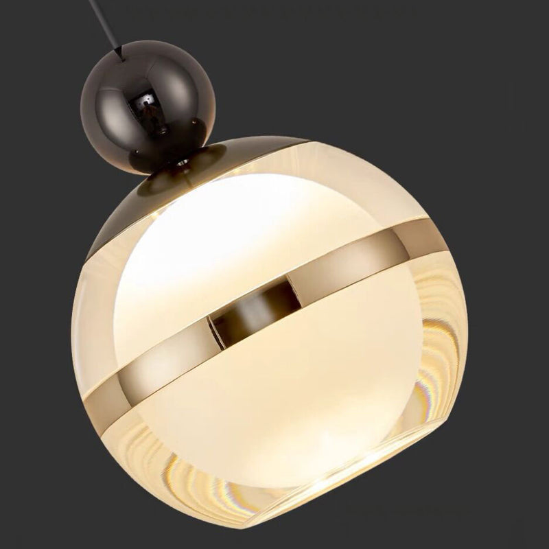 Nordic Minimalist Acrylic Round Ball 1/3 Light Island Light Chandelier