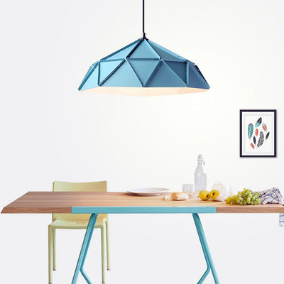 Nordic Creative Prismatic Barn Iron 1-Light Pendant Light