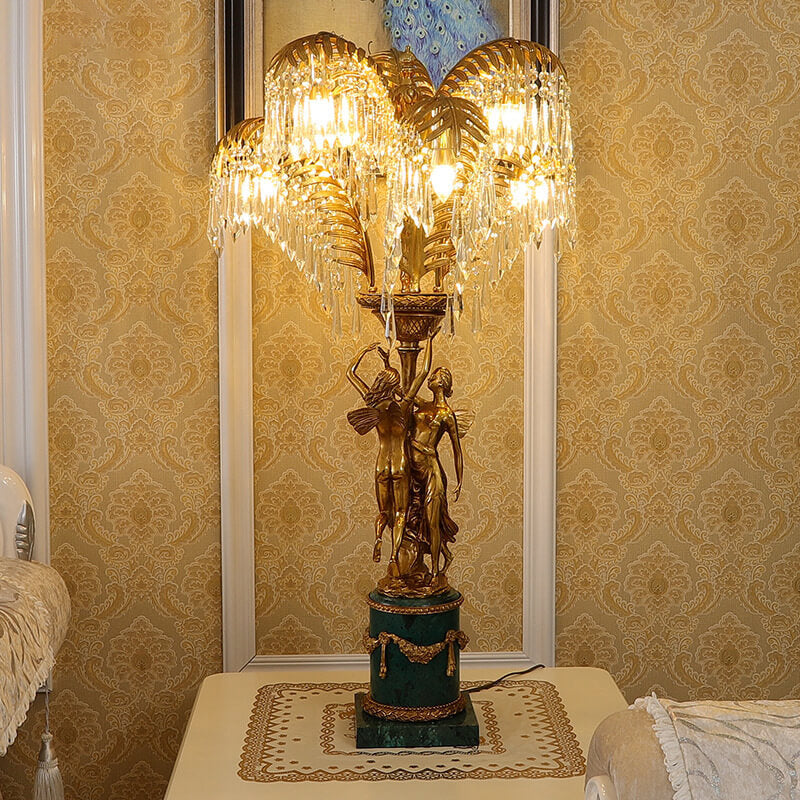 Lampe de table de luxe à 6 lumières, design d&