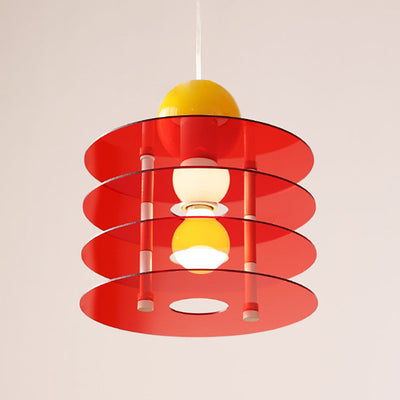 Contemporary Nordic Colorful Acrylic Flying Saucer 1-Light Pendant Light For Bedroom