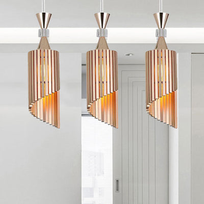 Modern Creative Aluminum Column Geometry 1-Light Pendant Light