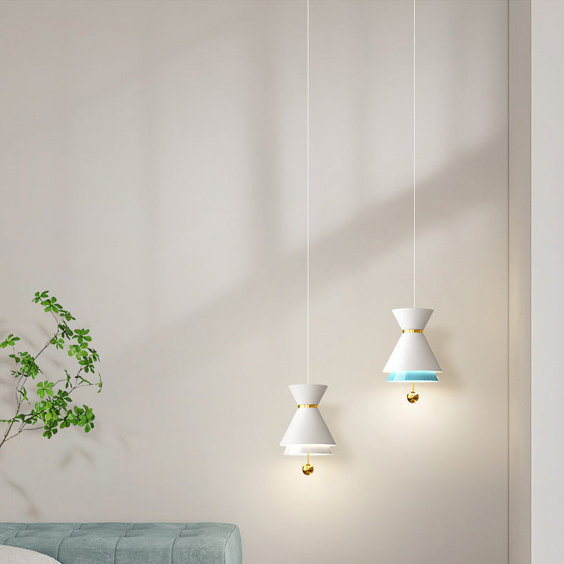 Contemporary Scandinavian Bell Iron Aluminum LED Wall Sconce Lamp For Bedroom