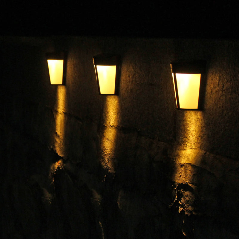 Solar-Halbzylinder-LED-Gartenzaun-Wandleuchte für den Außenbereich 