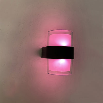 Outdoor Intelligent Cylinder APP Dimming Waterproof LED Wall Sconce Lamp