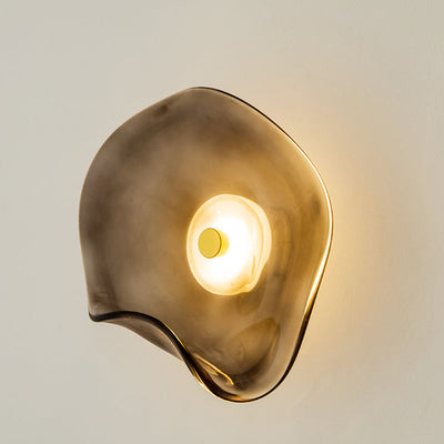 Contemporary Simplicity Iron Round Glass LED Wall Sconce Lamp For Living Room