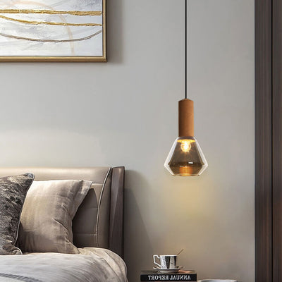 Modern Luxury Copper Glass Jar 1-Light Pendant Light