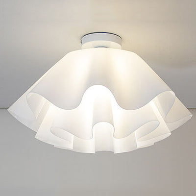Plafonnier à 1 lumière pétale de style scandinave moderne en acrylique 