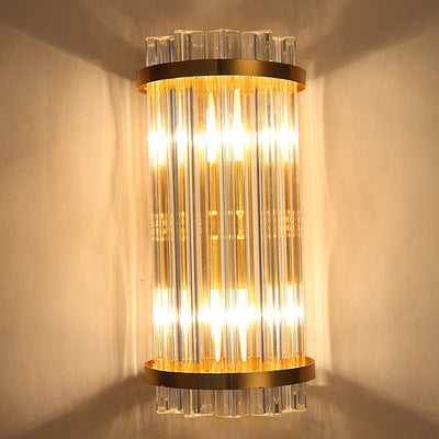 Nordic Luxury Crystal Plated Column 2-Light Wandleuchte 