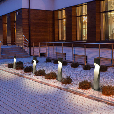 Colonne créative minimaliste géométrique creuse LED, éclairage d'extérieur étanche pour paysage de pelouse 