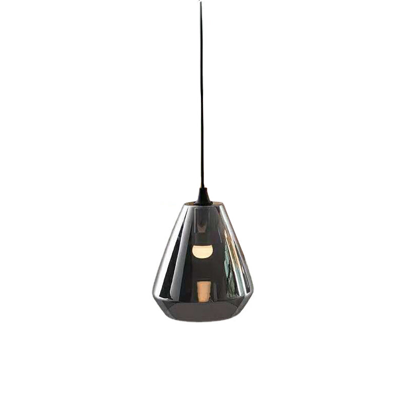 Nordic Minimalist Conical Glass Jar 1-Light Pendant Light