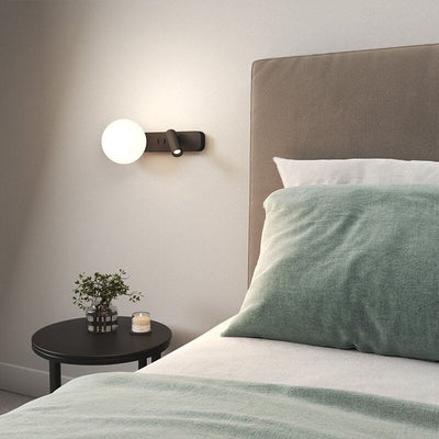 Modern Minimalist Glass Sphere LED Spotlight Reading Wall Sconce Lamp