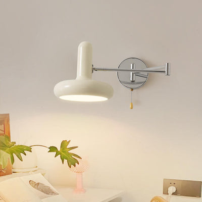 Nordic Minimalist Retractable Swing Arm Iron 1-Light Wall Sconce Lamp