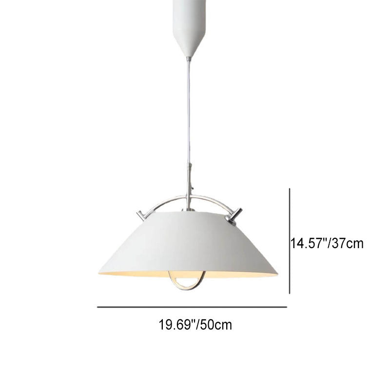 Nordic Minimalist Cone Round Iron 1-Light Pendant Light