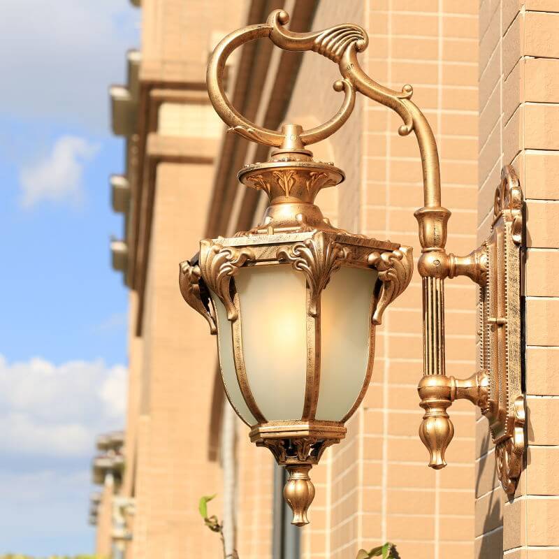 Wasserdichte Wandleuchte aus Aluminiumglas im europäischen Stil mit 1 Licht im Retro-Stil 