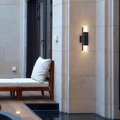 Modern Acrylic Lampshade Outdoor Waterproof Single And Double Head LED Wall Sconce Lamp