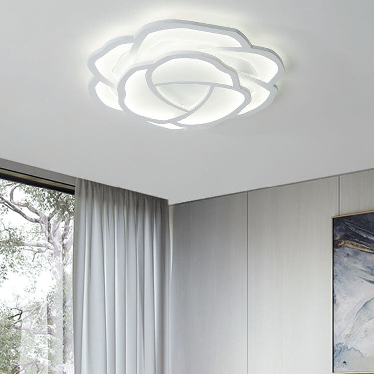 Modern Simple Roses LED Flush Mount Ceiling Light