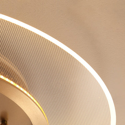 Modern Light Luxury Round Acrylic Gold LED Flush Mount Ceiling Light