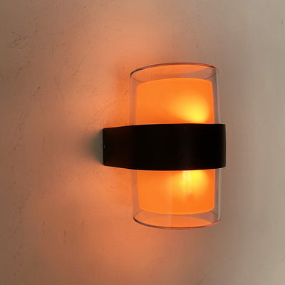 Outdoor Intelligent Cylinder APP Dimming Waterproof LED Wall Sconce Lamp