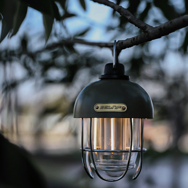 Lumière extérieure LED de camping portative en forme de champignon en fer moderne 