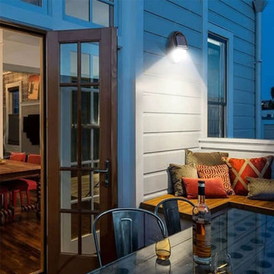 Simple Solar Oval Fence Outdoor Wall Sconce Lamp