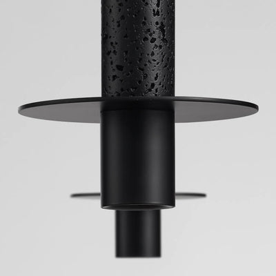 Modern Travertine Black Shade LED Pendant Light