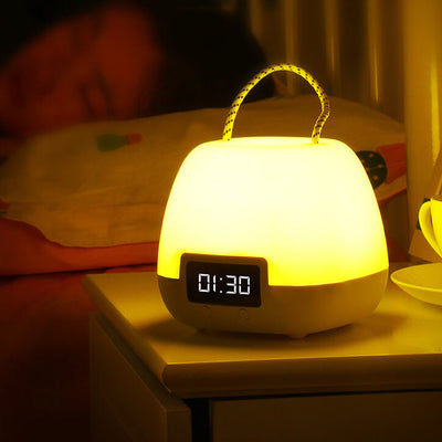 Creative Portable Clock LED Night Light Table Lamp