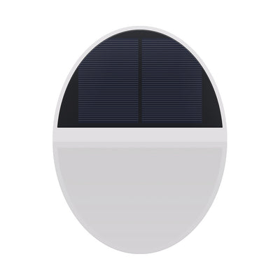 Lampe solaire extérieure étanche ronde à corps plat avec capteur radar LED applique murale 