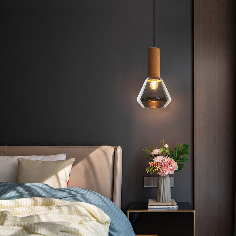 Modern Luxury Copper Glass Jar 1-Light Pendant Light