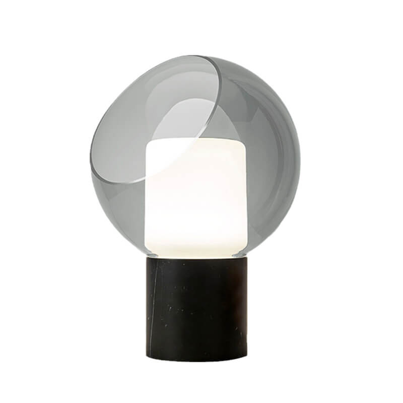 Nordische minimalistische Marmorsockel-Glaskugel-1-Licht-Tischlampe 