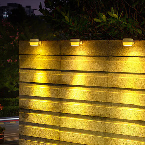 Modern Solar Outdoor Waterproof UFO Shaped LED Wall Sconce Lamp