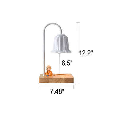 European Log Hardware Timing 1-Light Melting Wax Table Lamp