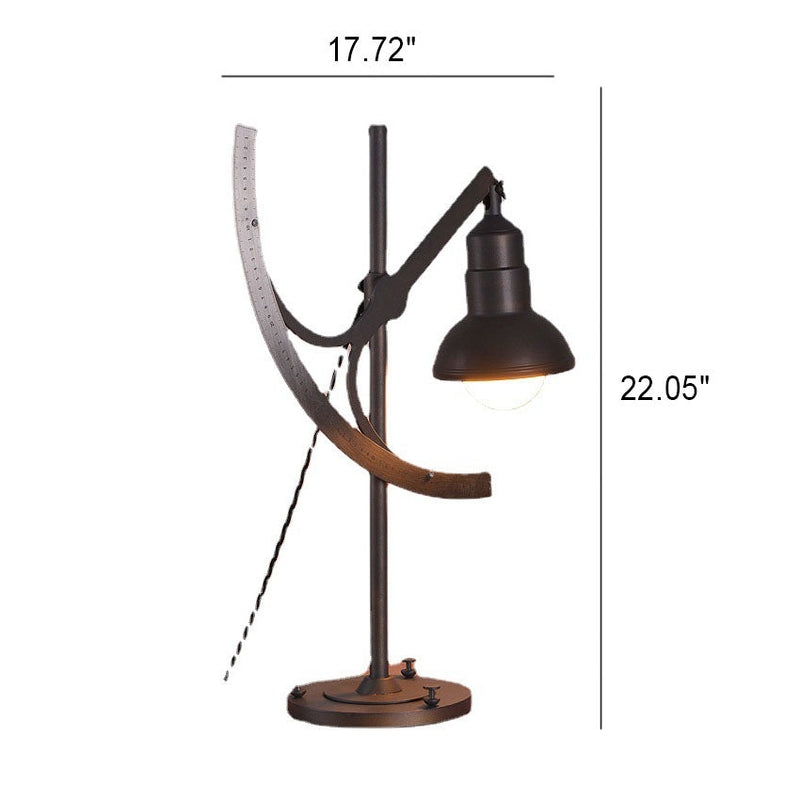 Retro Industrial Steel Rule Iron 1-Light Tischlampe