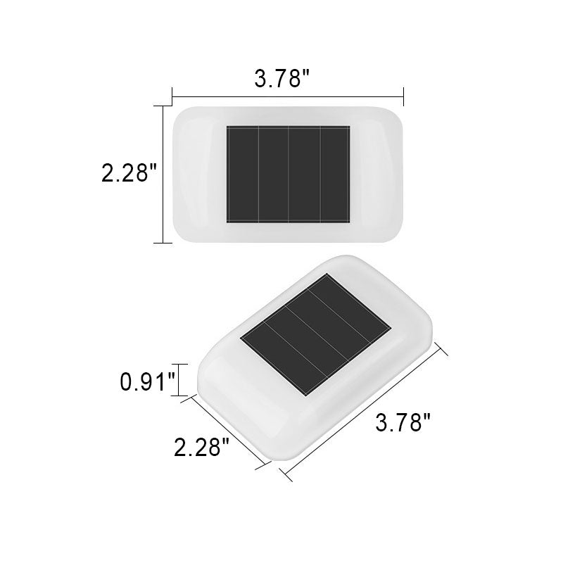 Solar Outdoor Waterproof White Square LED Patio Wall Sconce Lamp