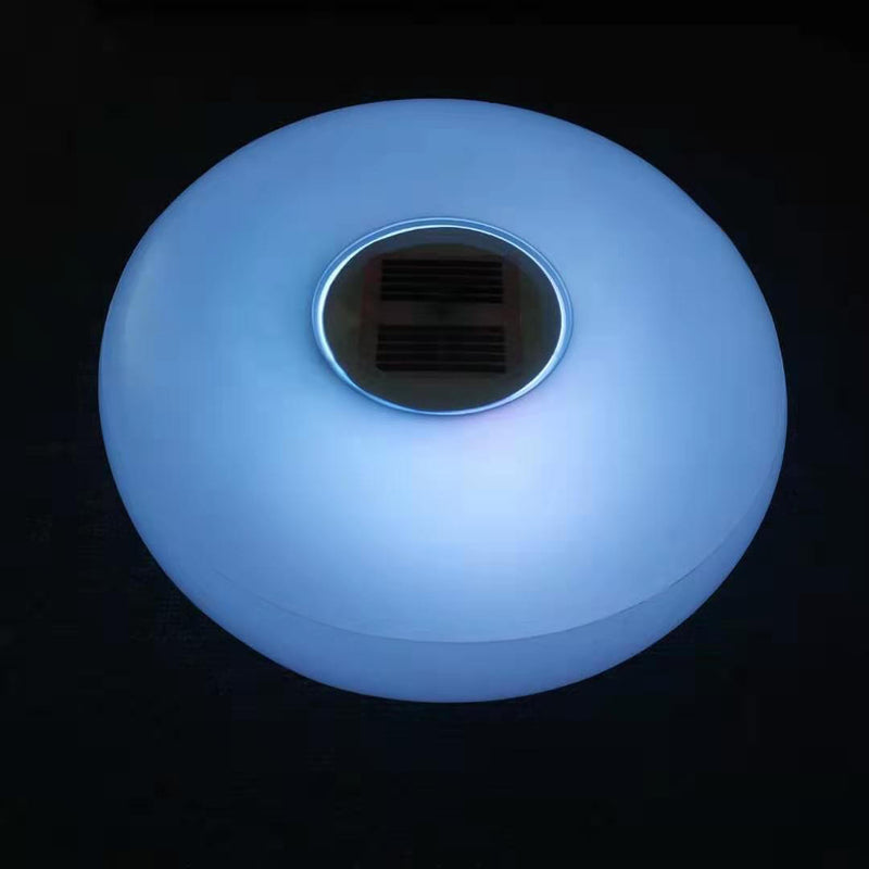 Lumière solaire ronde de piscine, lumière flottante gonflable et étanche à LED pour l&
