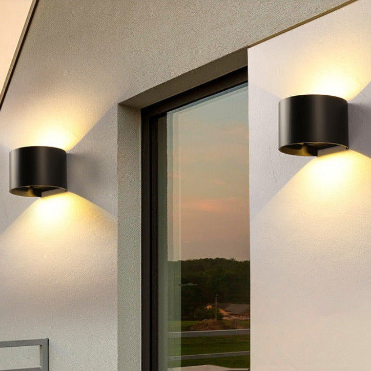 Simple Intelligent Cylindrical APP Dimming Waterproof LED Wall Sconce Lamp