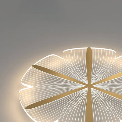 Plafonnier LED à fleurs rondes en acrylique transparent, créatif et moderne, montage encastré 