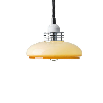 Modern Minimalist Vintage Retractable Iron Glass 1-Light Pendant Light