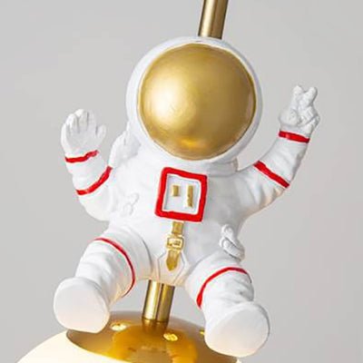 Nordic Minimalist Children's Astronaut 1-Light Pendant Light